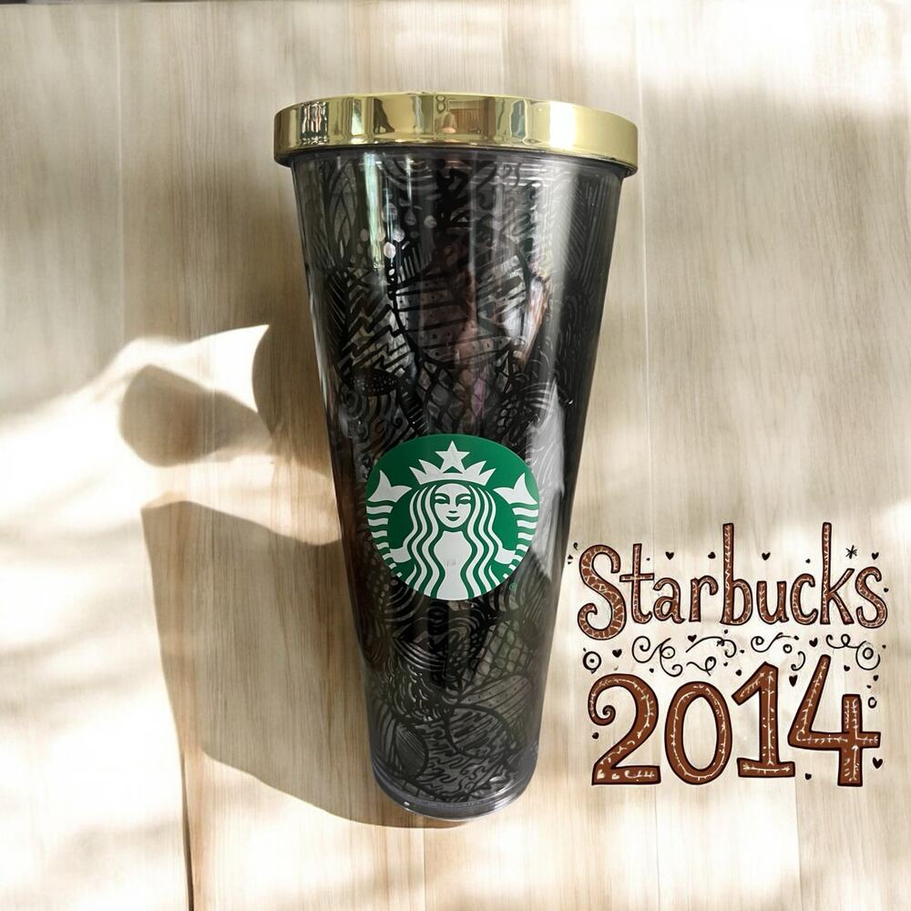Starbucks 2014 Acrylic Venti Cold Cup Tumbler 24oz